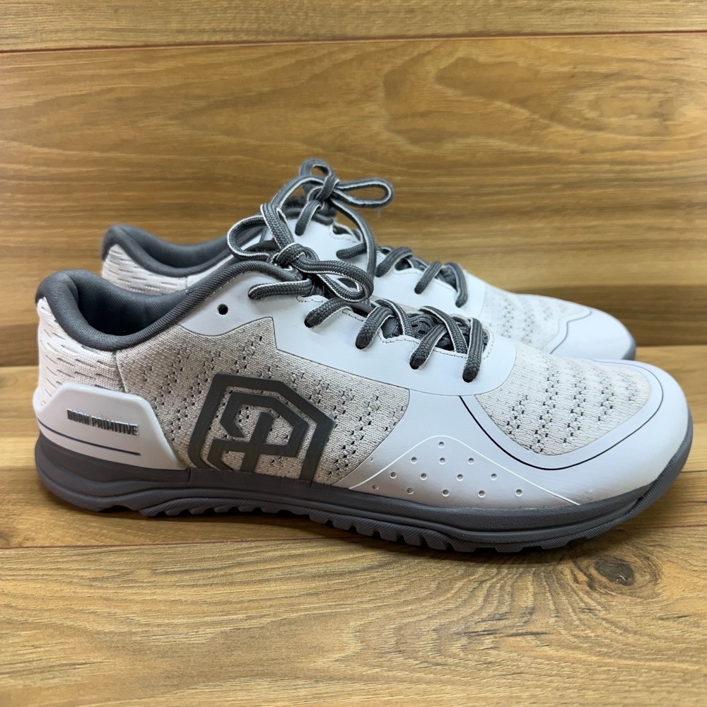 Born Primitive Savage Training Sneakers Mens 11.5 White Gray Minimalist